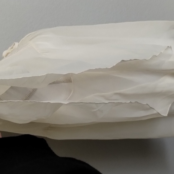 Jack by BB Dakota Sheer Cream Boho Top Size Large - Picture 5 of 11